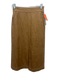Akris Punto Size 2 Tan Brown Wool Blend Paneled Pocketed Front Front Slit Skirt Tan Brown / 2