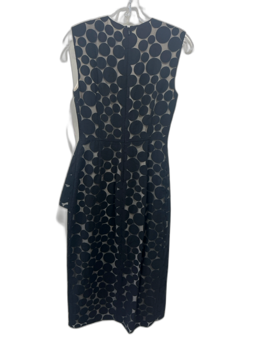 Cushnie et Ochs Size 4 Black & Beige Viscose Blend Polka Dots Sleeveless Dress Black & Beige / 4