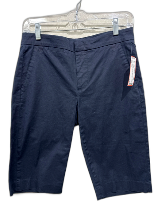 Vince Size 2 Navy Blue Cotton Blend Mid Rise Bermuda Pockets Shorts Navy Blue / 2