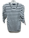 Veronica Beard Size XS Green, Navy, White Cotton Half Sleeve Striped Top Green, Navy, White / XS