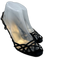 Dolce & Gabbana Shoe Size 39 Black & Gold Leather & Textile Peep Toe Cage Pumps Black & Gold / 39