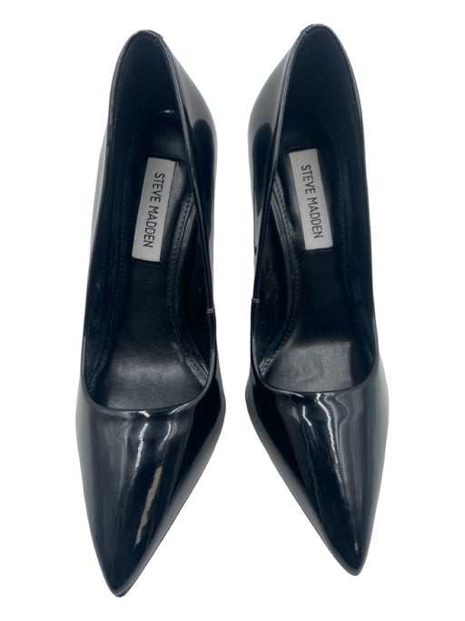 Steve Madden Shoe Size 7.5 Black Patent Leather Pointed Toe Stiletto Heels Black / 7.5