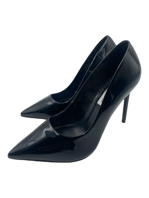Steve Madden Shoe Size 7.5 Black Patent Leather Pointed Toe Stiletto Heels Black / 7.5