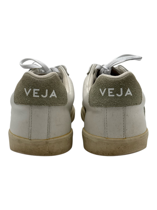 Veja Shoe Size 10 White & Gray Leather Solid Sneaker Men's Shoes White & Gray / 10