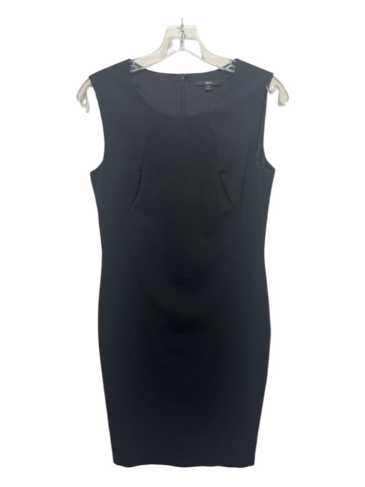 Boss Hugo Boss Size 4 Black Wool Blend Sleeveless Princess Seams Dress Black / 4