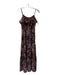 House of Harlow Size XS Black Orange & Multi Spaghetti Strap Animal Print Dress Black Orange & Multi / XS