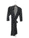 Diane Von Furstenberg Size 8 Black & White Cotton Blend Giraffe Print Wrap Dress Black & White / 8