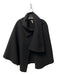 Halogen Size One Size Black Polyester Blend Collared Long Sleeve Cropped Jacket Black / One Size