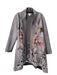 Kamana Size M Gray & multi Polyester Blend Long Sleeve Open Front Jacket Gray & multi / M