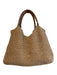 Tommy Bahama Tan Straw Double Handle Snap Closure Interior Pocket Tassel Bag Tan / Medium