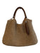 Tommy Bahama Tan Straw Double Handle Snap Closure Interior Pocket Tassel Bag Tan / Medium