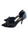 Prada Shoe Size 37 Navy & Black Patent Leather Pointed Toe Bow Detail Pump Shoes Navy & Black / 37