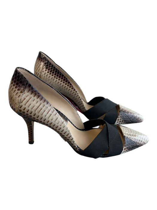 Michael Kors Shoe Size 36.5 Gray, Brown & Black Leather Reptile Embossed Shoes Gray, Brown & Black / 36.5