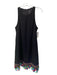 Aidan Size 10 Black Polyester Sleeveless Round Neck Back Zip Tassel Hem Dress Black / 10