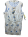 Badgley Mischka Size XL White, Cream, Blue Polyester Blend Brocade Lace Up Dress White, Cream, Blue / XL