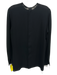 Giorgio Armani Size M Black Silk Semi Sheer Long Sleeve Button Back Top Black / M