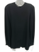 Giorgio Armani Size M Black Silk Semi Sheer Long Sleeve Button Back Top Black / M