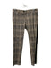 Mason's Size 44/M Tan & black Cotton Blend Plaid Studded Low Rise Pants Tan & black / 44/M