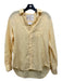 Frank & Eileen Size XS Pale Yellow Linen Long Sleeve Button Front Collar Top Pale Yellow / XS