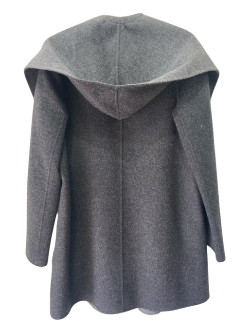 Vince Size XS Charcoal Gray Wool Blend Open Front Hood Reversible Coat Charcoal Gray / XS