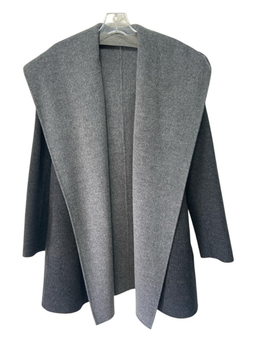 Vince Size XS Charcoal Gray Wool Blend Open Front Hood Reversible Coat Charcoal Gray / XS