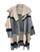 Vince Size S Beige, Black & Gray Wool & Cashmere Horizontal Stripes Cardigan Beige, Black & Gray / S