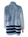 Shrimps Size S/M Blue Modacrylic Striped Mock Neck Jacket Blue / S/M