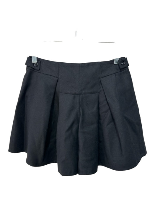 John Galliano Size 38/XS Black Virgin Wool Snap & Zipper Pleated Mid Rise Shorts Black / 38/XS