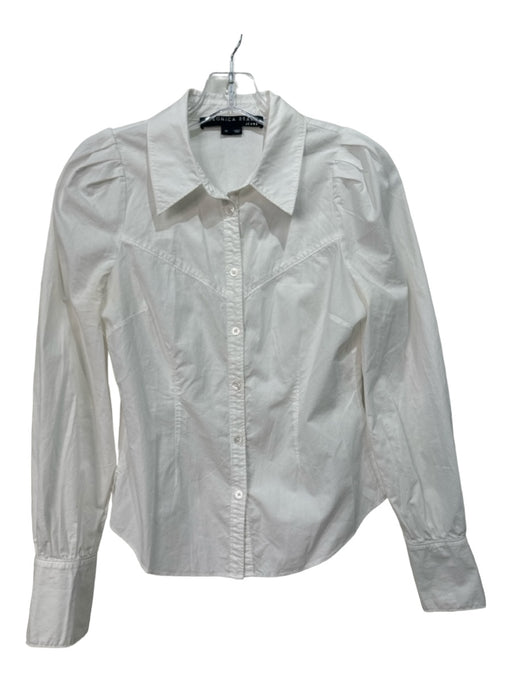 Veronica Beard Jeans Size XS White Cotton Collared Button Up Long Sleeve Top White / XS