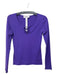 Blumarine Size S Purple Viscose Blend Tie Neck Long Sleeve Knit Top Purple / S
