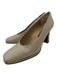 Stuart Weitzman Shoe Size 9 Gold Square Toe Closed Heel Ribbed Block heel Pumps Gold / 9