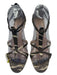 Manolo Blahnik Shoe Size 39.5 Brown & White Animal Print Tie Ankle Midi Pumps Brown & White / 39.5