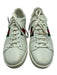 Gucci Shoe Size 39.5 White, Green, Red Leather Lace Up Gucci Web Sneakers White, Green, Red / 39.5