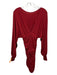 Alexandre Vauthier Size 36 Red Viscose Blend Long Sleeve Side Gather Dress Red / 36