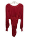 Alexandre Vauthier Size 36 Red Viscose Blend Long Sleeve Side Gather Dress Red / 36