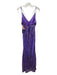 Lulus Size L Purple Polyester Sequins Geometric Sleeveless Back Zip Gown Purple / L