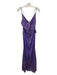 Lulus Size L Purple Polyester Sequins Geometric Sleeveless Back Zip Gown Purple / L