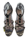Manolo Blahnik Shoe Size 39.5 Brown & White Animal Print Tie Ankle Midi Pumps Brown & White / 39.5