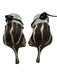 Manolo Blahnik Shoe Size 39.5 Brown & White Animal Print Tie Ankle Midi Pumps Brown & White / 39.5