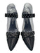 Manolo Blahnik Shoe Size 39.5 Black Leather Grommet Detail Ankle Strap Pumps Black / 39.5