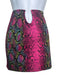 Versace Size 40 Pink & Green Acetate Blend Snake Print Mini Cut Out Detail Skirt Pink & Green / 40