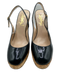 Yves Saint Laurent Shoe Size 36 Black Patent Leather Cork Round Toe Wedges Black / 36