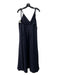 COS Size 8 Navy Lyocell V Back Double Strap Built In Bra Long Dress Navy / 8