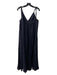 COS Size 8 Navy Lyocell V Back Double Strap Built In Bra Long Dress Navy / 8