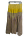 Tory Burch Size 10 Yellow & Purple Cotton Blend Pleather Gingham Side Zip Skirt Yellow & Purple / 10