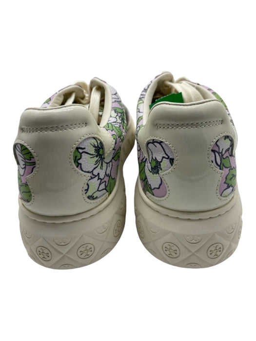 Tory Burch Shoe Size 9.5 Pink, Green, Cream Leather & Patent Leather Sneakers Pink, Green, Cream / 9.5