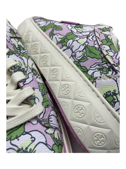 Tory Burch Shoe Size 9.5 Pink, Green, Cream Leather & Patent Leather Sneakers Pink, Green, Cream / 9.5