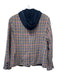 By Anthropologie Size L Navy Blue, Yellow, Pink Wool & Polyester Jacket Navy Blue, Yellow, Pink / L