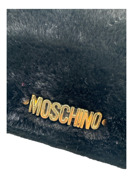 Moschino Black Faux Fur Crossbody Monster Fuzzy Bag Black / S