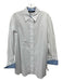 Zara Size M White Cotton Button Down Collar Contrast Cuff Top White / M